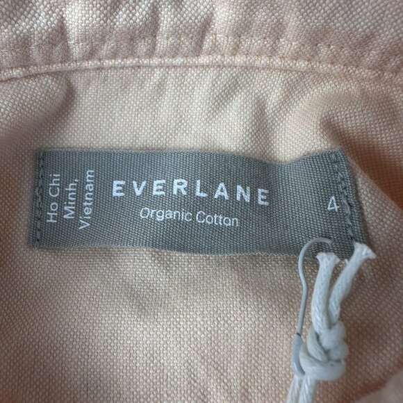 Everlane The Relaxed Oxford Organic Cotton Button Long Sleeve Shirt, Apricot - Picture 10 of 14